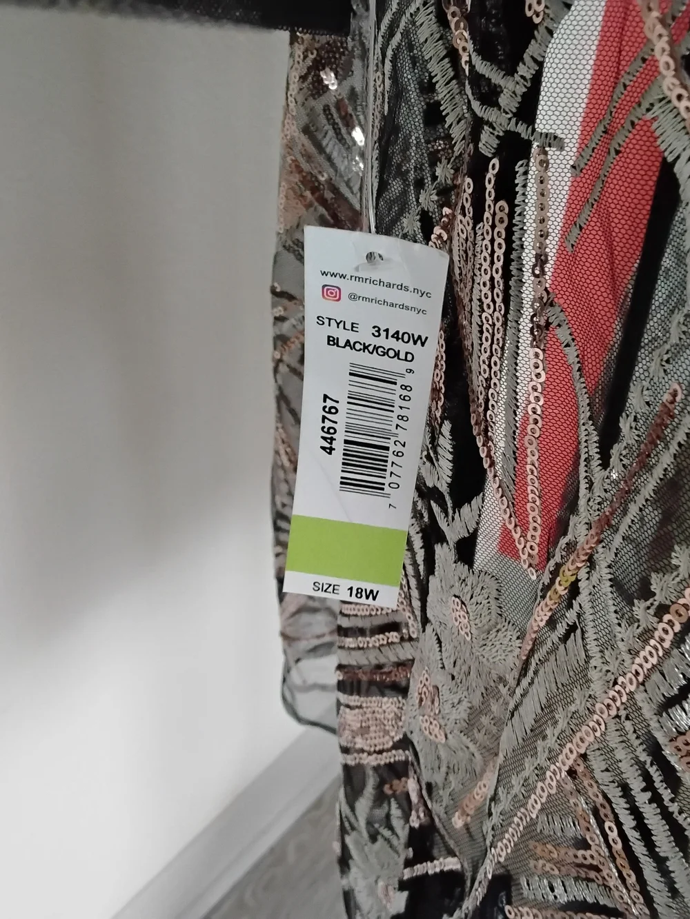 LR&M Richards Sheer Sequin Embellished Kimono in Rose Gold, Silver, and Black